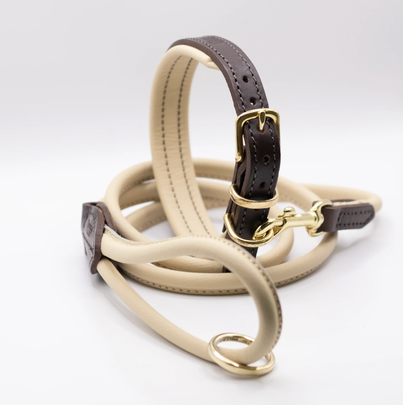 Handmade in Britain soft leather dog collar and lead Dogs and Horses